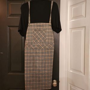 Torrid plaid pinafore dress